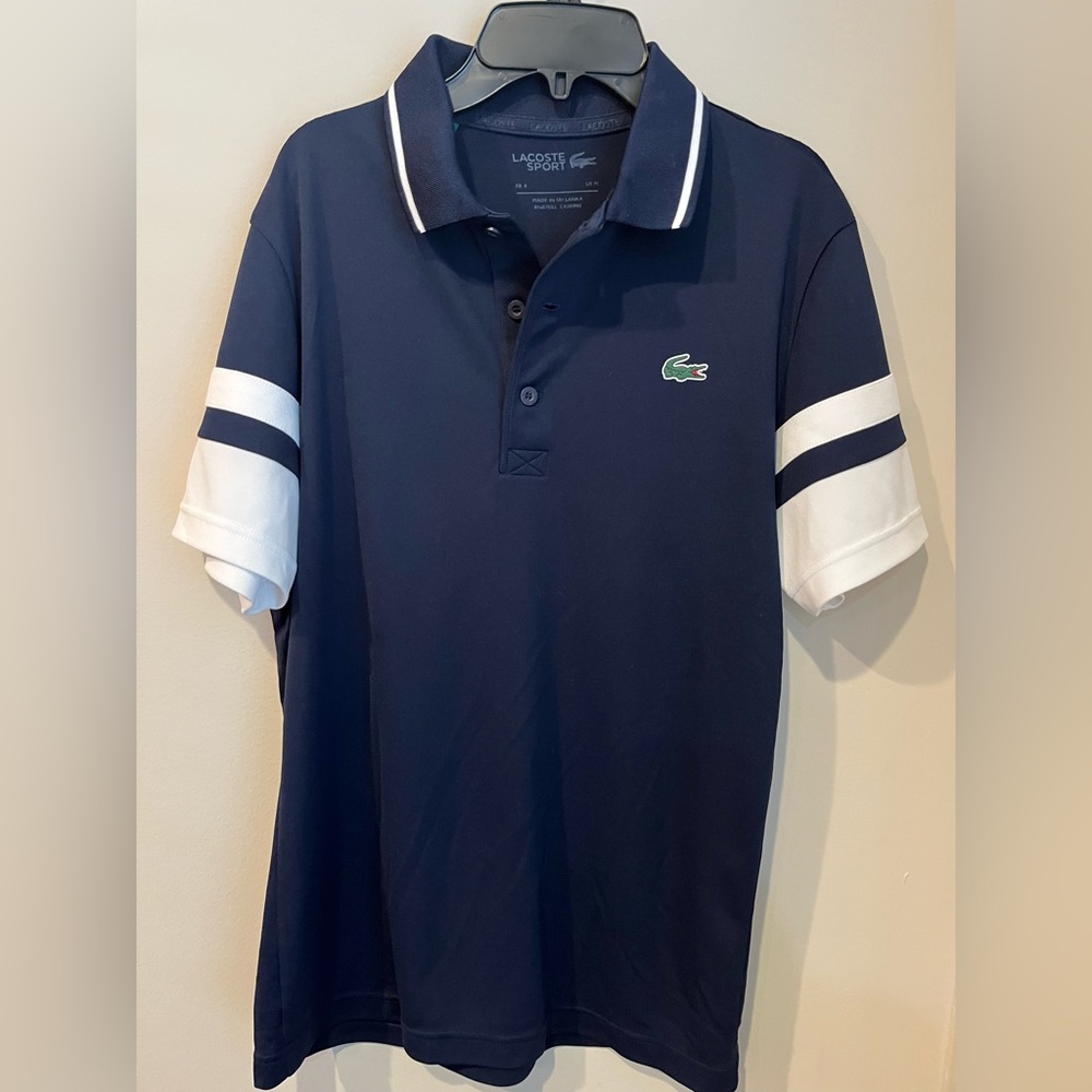Lacoste Sport Men's Navy Polo Shirt- US Medium